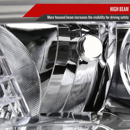 2016-2023 Toyota Tacoma LED Bar Projector Headlight (Chrome Housing/Clear Lens)
