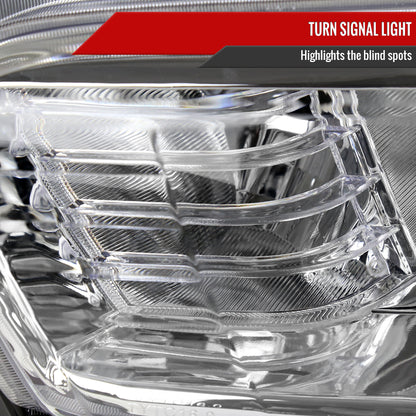 2016-2023 Toyota Tacoma LED Bar Projector Headlight (Chrome Housing/Clear Lens)