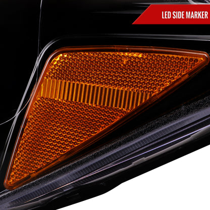 2016-2023 Toyota Tacoma Switchback LED C-Bar Projector Headlights (Glossy Black Housing/Clear Lens)