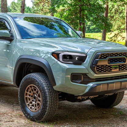 2016-2023 Toyota Tacoma Switchback LED C-Bar Projector Headlights (Glossy Black Housing/Clear Lens)