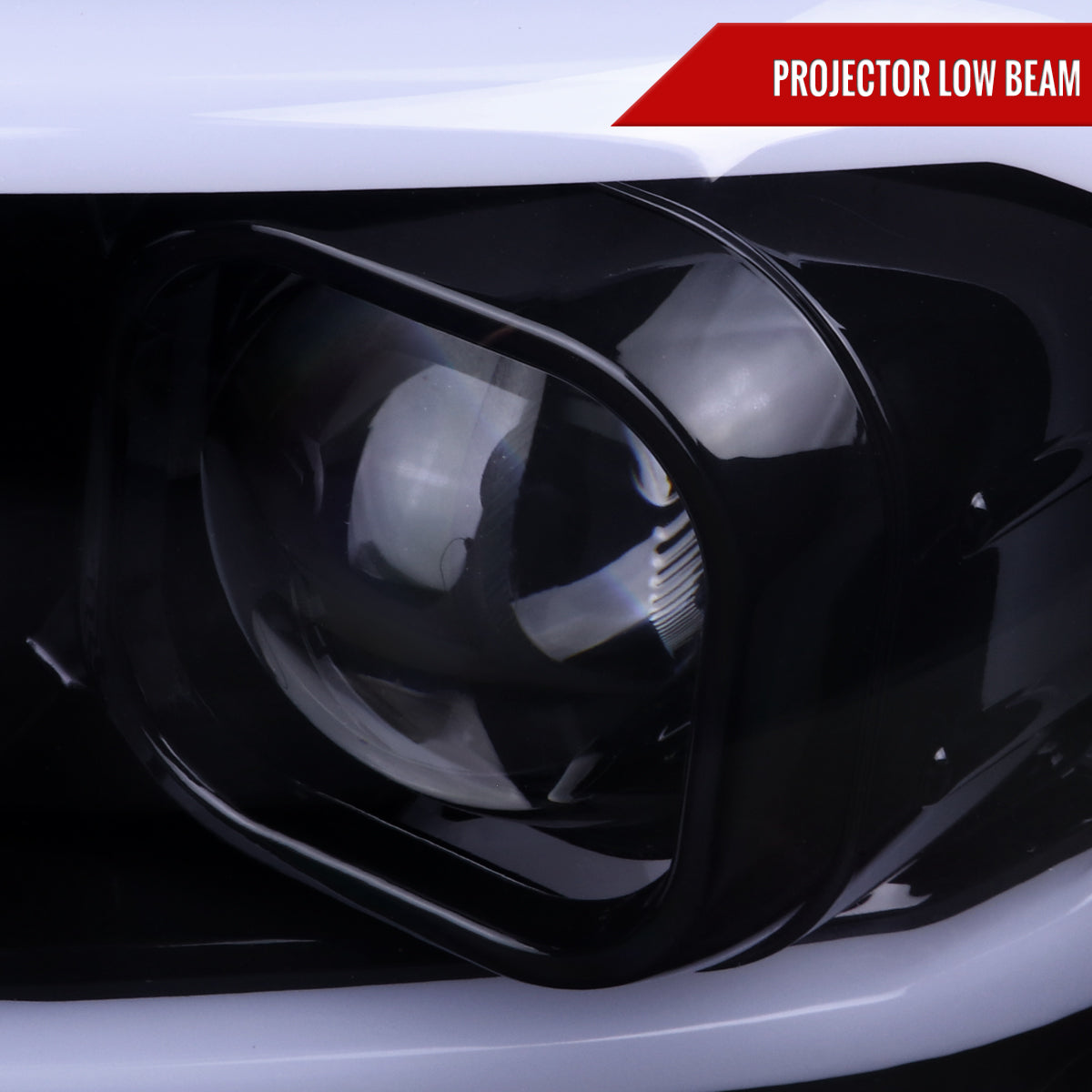 2016-2023 Toyota Tacoma Switchback LED C-Bar Projector Headlights (Glossy Black Housing/Smoked Lens)