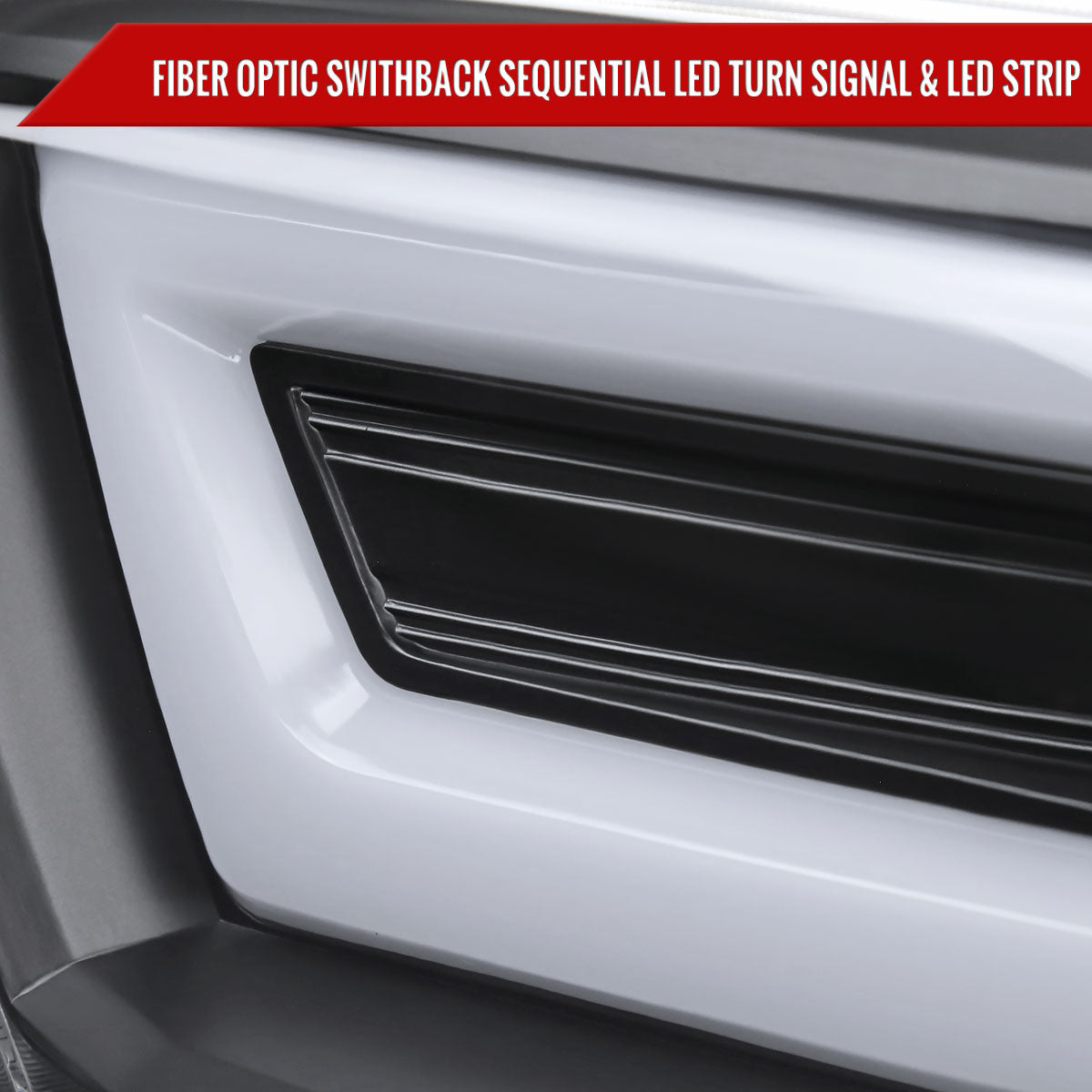 2016-2023 Toyota Tacoma Switchback Sequential LED Bar Projector Headlights (Matte Black Housing/Clear Lens)