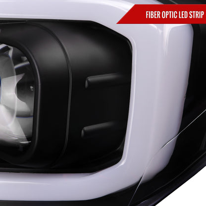 2016-2023 Toyota Tacoma Switchback LED C-Bar Projector Headlights (Matte Black Housing/Clear Lens)