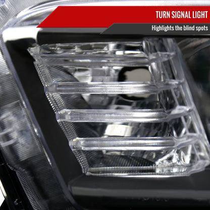 2016-2023 Toyota Tacoma LED Bar Projector Headlight (Matte Black Housing/Clear Lens)