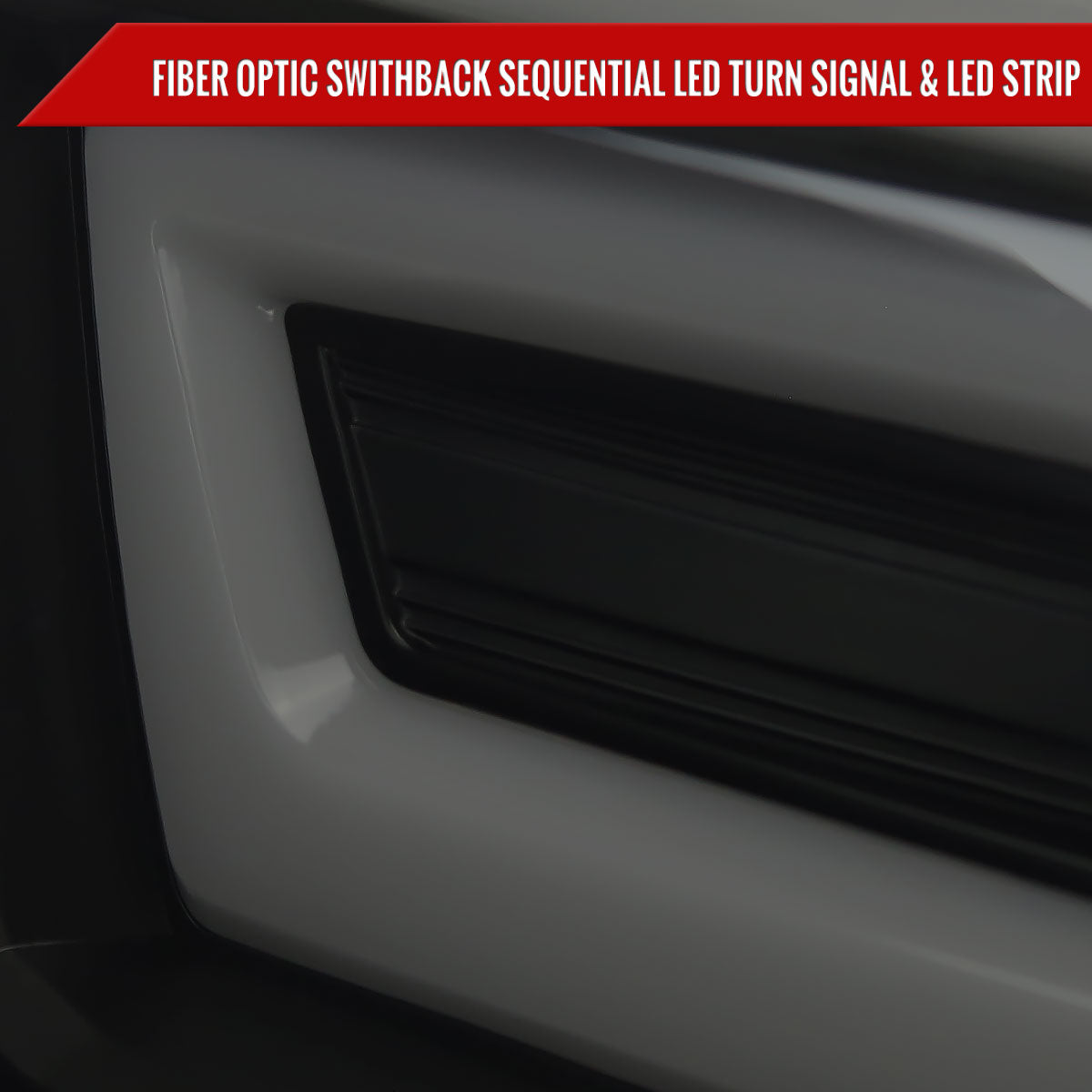 2016-2023 Toyota Tacoma Switchback Sequential LED Bar Projector Headlights (Black Housing/Smoked Lens)