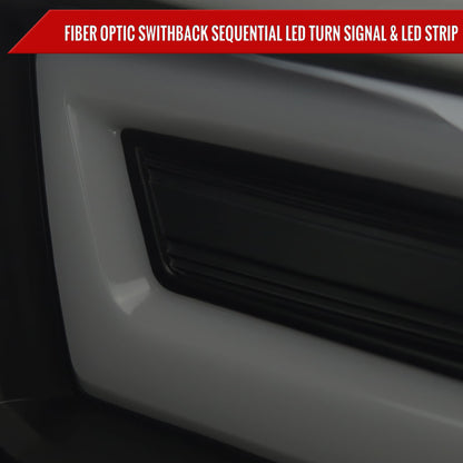 2016-2023 Toyota Tacoma Switchback Sequential LED Bar Projector Headlights (Black Housing/Smoked Lens)