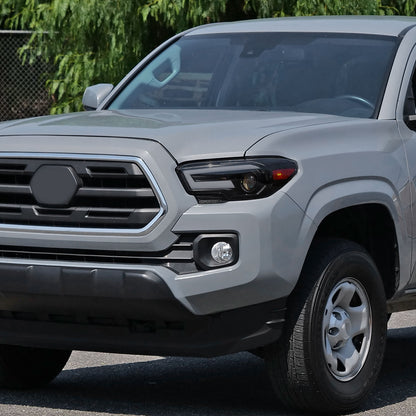 2016-2023 Toyota Tacoma Switchback Sequential LED Bar Projector Headlights (Black Housing/Smoked Lens)