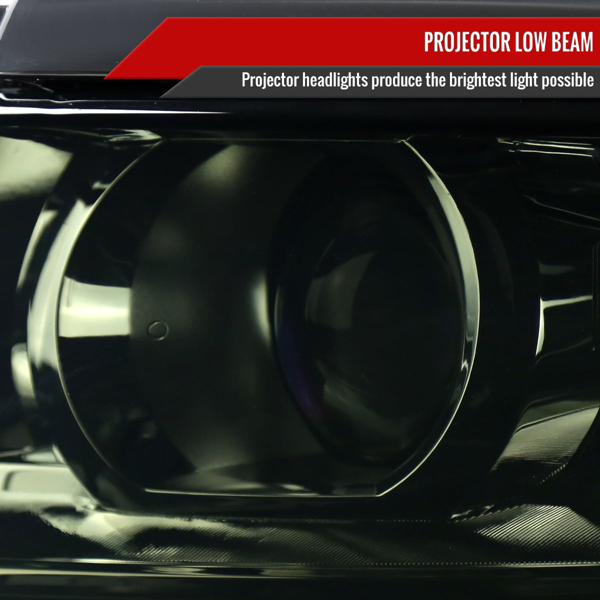 2015-2020 Chevrolet Tahoe Suburban/ 2016-2019 Suburban 3500HD Projector Headlights w/ LED Light Strip (Chrome Housing/Smoked Lens)