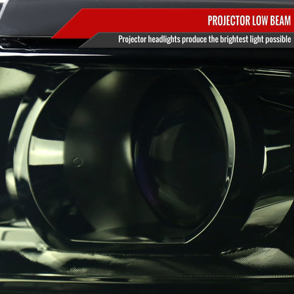 2015-2020 Chevrolet Tahoe Suburban/ 2016-2019 Suburban 3500HD Projector Headlights w/ LED Light Strip (Chrome Housing/Smoked Lens)