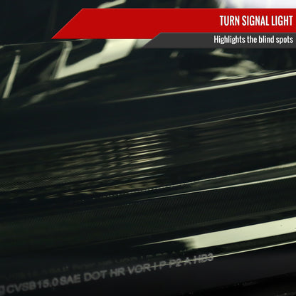 2015-2020 Chevrolet Tahoe Suburban/ 2016-2019 Suburban 3500HD Projector Headlights w/ LED Light Strip (Chrome Housing/Smoked Lens)