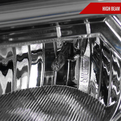 2002-2009 Chevrolet Trailblazer Projector Headlights w/ LED Light Strip (Chrome Housing/Clear Lens)