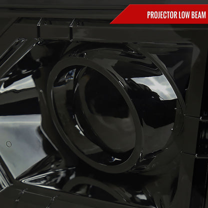 2002-2009 Chevrolet Trailblazer Projector Headlights w/ LED Light Strip (Chrome Housing/Smoked Lens)