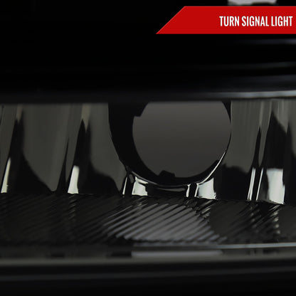 2002-2009 Chevrolet Trailblazer Projector Headlights w/ LED Light Strip (Chrome Housing/Smoked Lens)