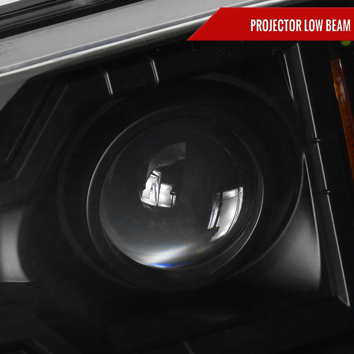 2002-2009 Chevrolet Trailblazer Projector Headlights w/ LED Light Strip (Matte Black Housing/Clear Lens)