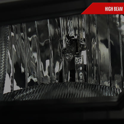 2002-2009 Chevrolet Trailblazer Projector Headlights w/ LED Light Strip (Black Housing/Smoked Lens)