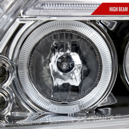 2005-2010 Scion tC Dual Halo Projector Headlights (Chrome Housing/Clear Lens)