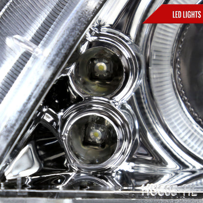 2005-2010 Scion tC Dual Halo Projector Headlights (Chrome Housing/Clear Lens)