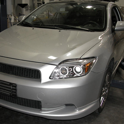 2005-2010 Scion tC Dual Halo Projector Headlights (Chrome Housing/Clear Lens)