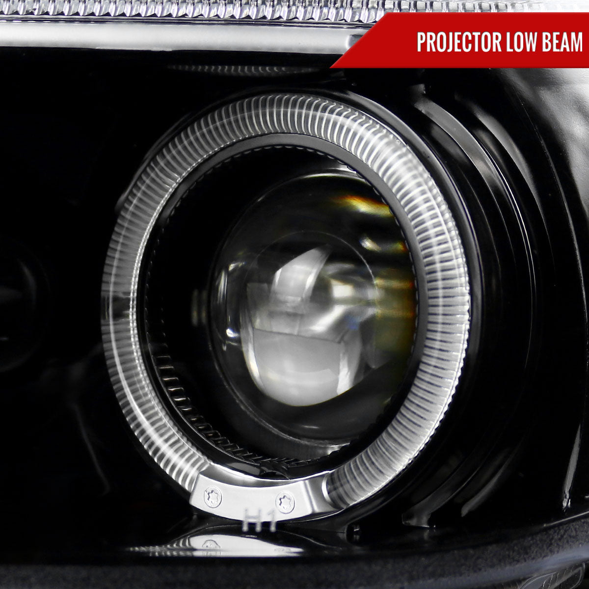 2005-2010 Scion tC Dual Halo Projector Headlights (Jet Black Housing/Clear Lens)
