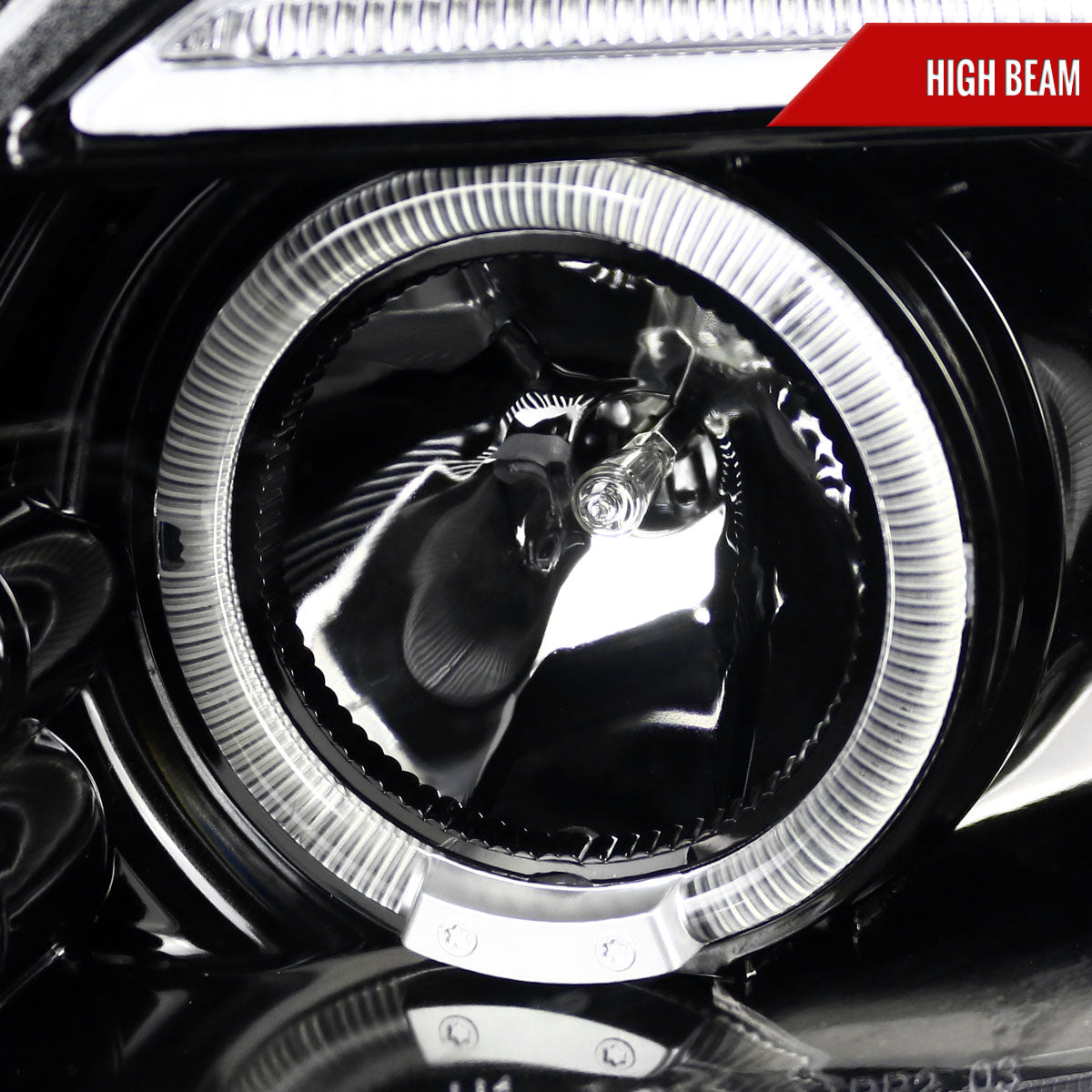 2005-2010 Scion tC Dual Halo Projector Headlights (Jet Black Housing/Clear Lens)