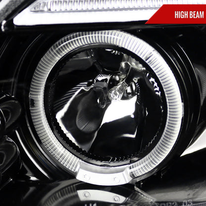 2005-2010 Scion tC Dual Halo Projector Headlights (Jet Black Housing/Clear Lens)