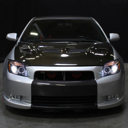 2005-2010 Scion tC Dual Halo Projector Headlights (Jet Black Housing/Clear Lens)