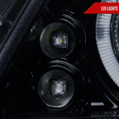 2005-2010 Scion tC Dual Halo Projector Headlights (Glossy Black Housing/Smoked Lens)