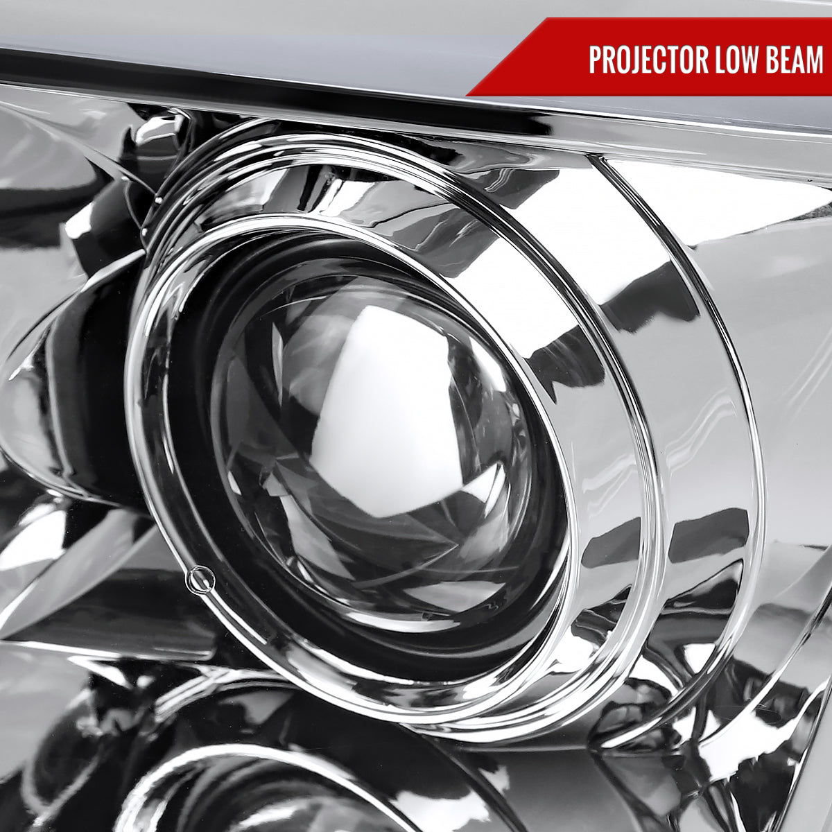 2004-2015 Nissan Titan / 2004-2007 Armada LED C-Bar Projector Headlights w/ Switchback Sequential Turn Signals (Chrome Housing/Clear Lens)