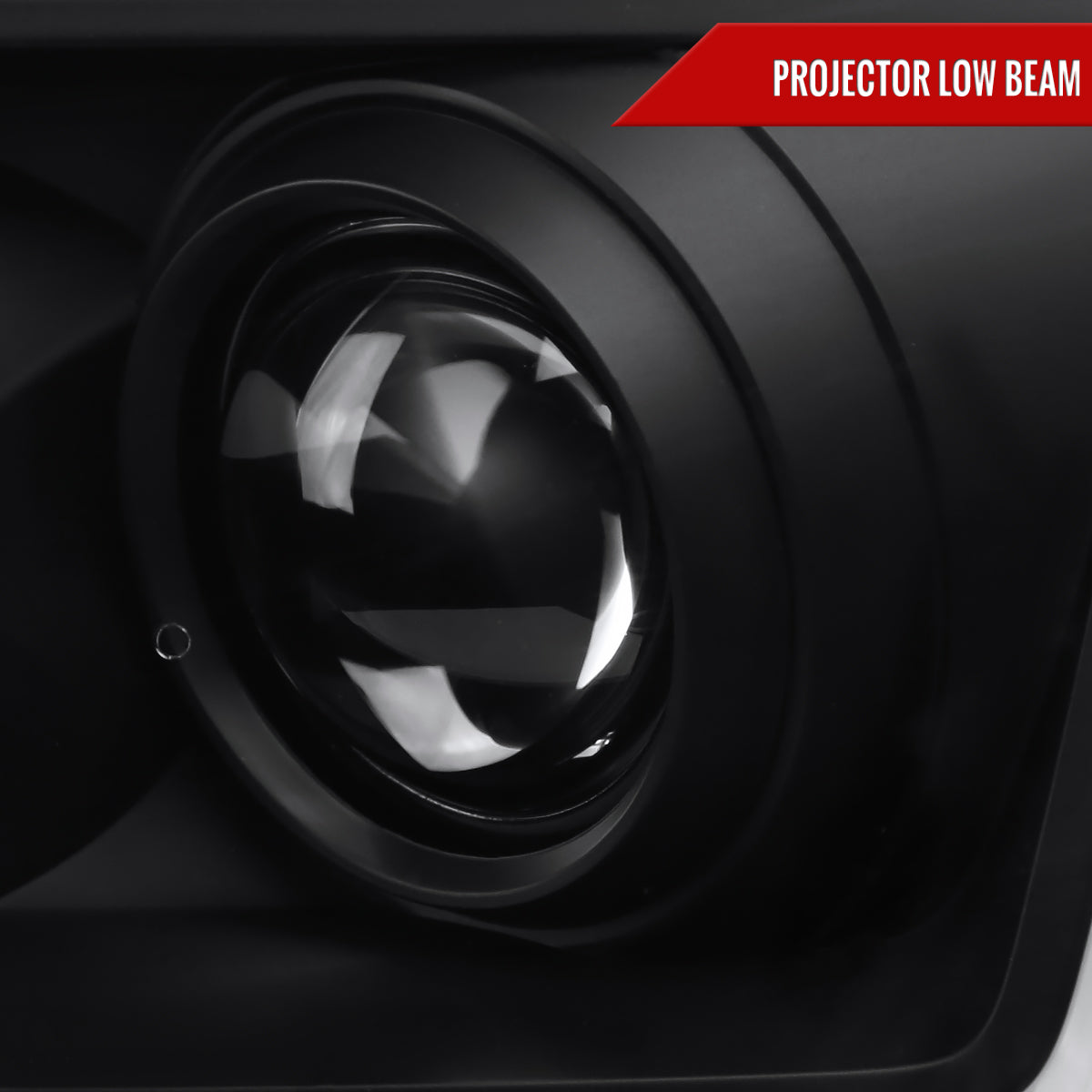 2004-2015 Nissan Titan / 2004-2007 Armada LED C-Bar Projector Headlights w/ Switchback Sequential Turn Signals (Matte Black Housing/Clear Lens)