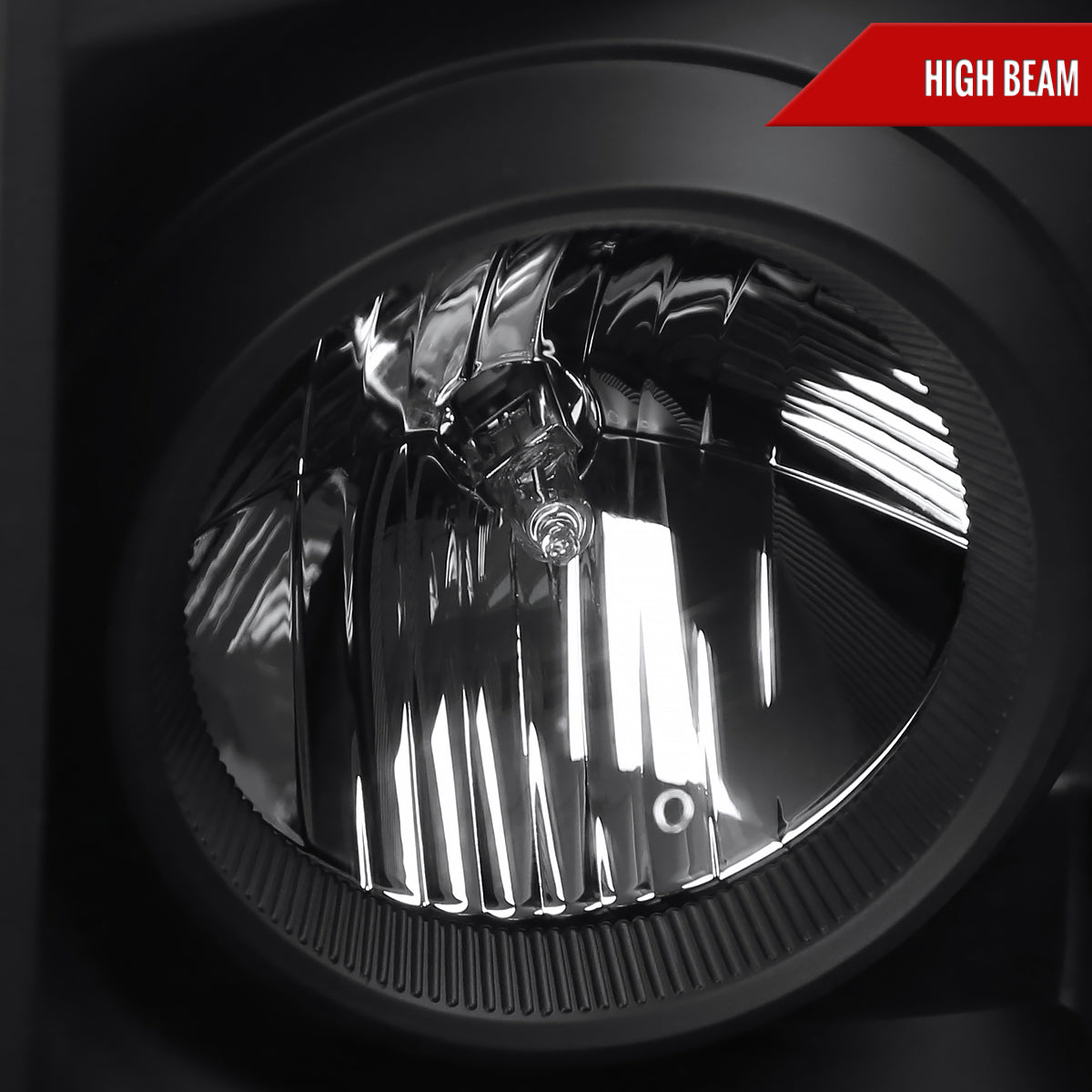 2004-2015 Nissan Titan / 2004-2007 Armada LED C-Bar Projector Headlights w/ Switchback Sequential Turn Signals (Matte Black Housing/Clear Lens)