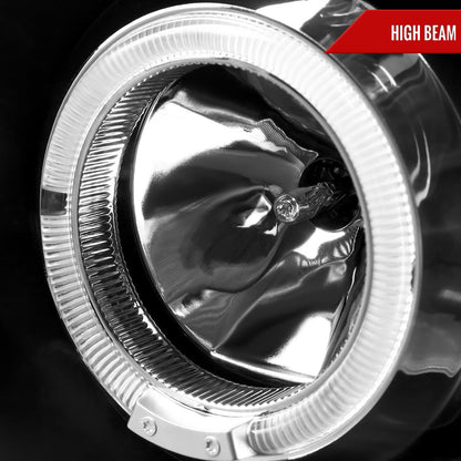 2004-2015 Nissan Titan/ 2004-2007 Armada Dual Halo Projector Headlights (Matte Black Housing/Clear Lens)