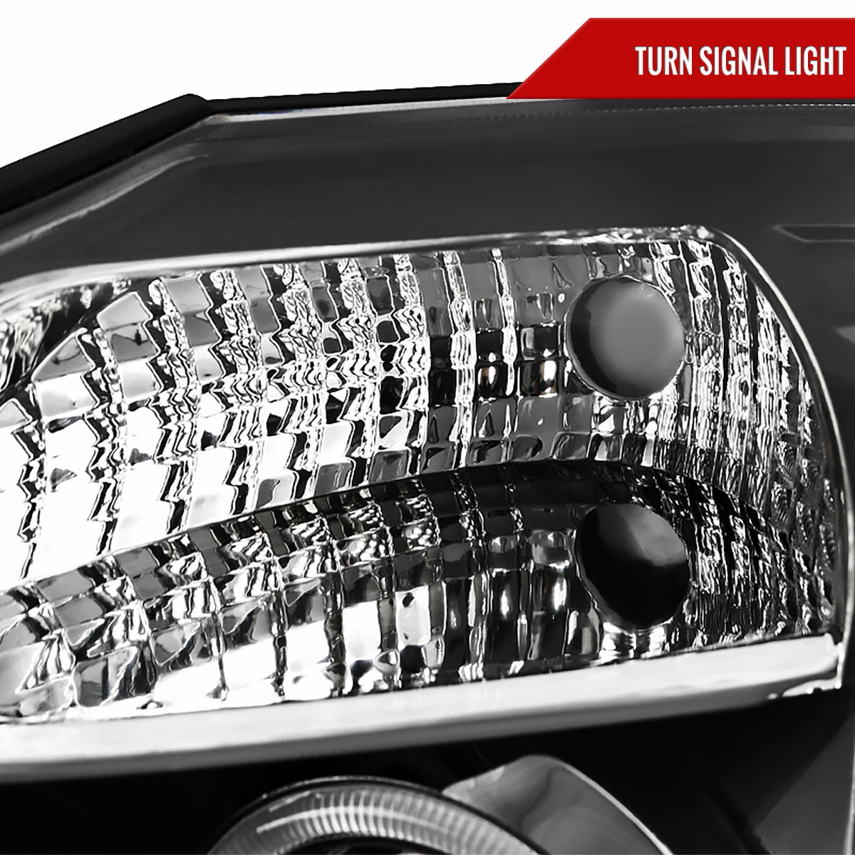2004-2015 Nissan Titan/ 2004-2007 Armada Dual Halo Projector Headlights (Matte Black Housing/Clear Lens)
