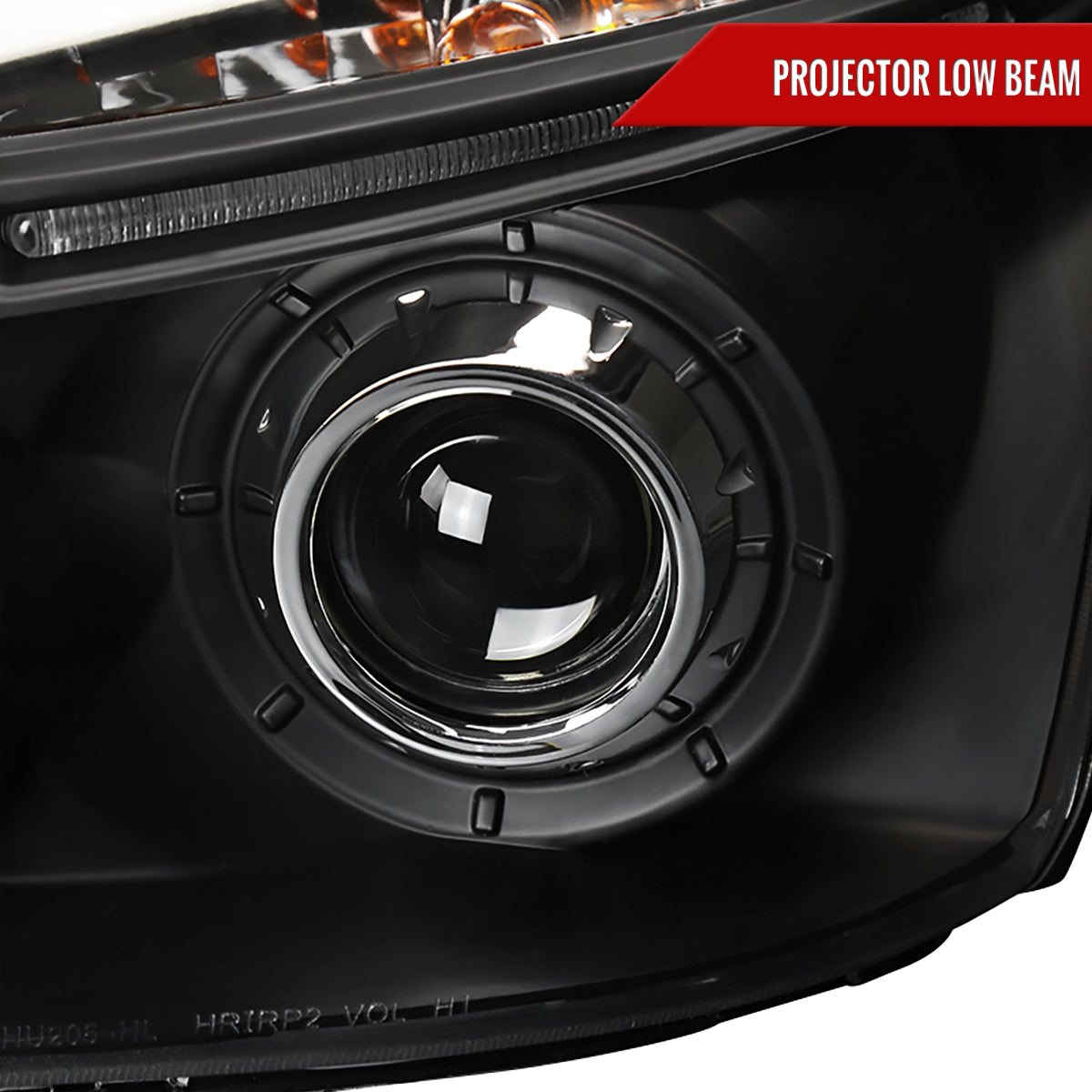 2005-2009 Hyundai Tucson Single Halo Projector Headlights (Matte Black Housing/Clear Lens)