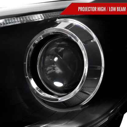 2010-2013 Hyundai Tucson Projector Headlights w/ LED Light Strip (Matte Black Housing/Clear Lens)