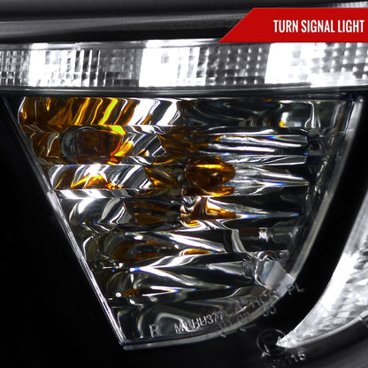 2010-2013 Hyundai Tucson Projector Headlights w/ LED Light Strip (Matte Black Housing/Clear Lens)