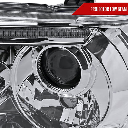 2007-2013 Toyota Tundra/ 2008-2017 Sequoia Single Halo Projector Headlights (Chrome Housing/Clear Lens)