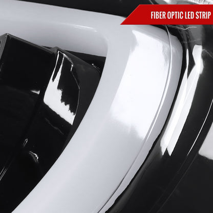 2007-2013 Toyota Tundra/ 2008-2017 Sequoia LED C-Bar Projector Headlights (Jet Black Housing/Clear Lens)