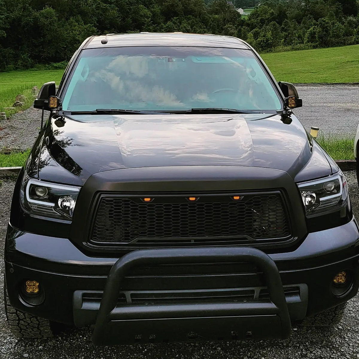 2007-2013 Toyota Tundra/ 2008-2017 Sequoia LED C-Bar Projector Headlights (Jet Black Housing/Clear Lens)