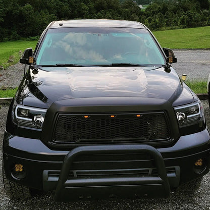 2007-2013 Toyota Tundra/ 2008-2017 Sequoia LED C-Bar Projector Headlights (Jet Black Housing/Clear Lens)