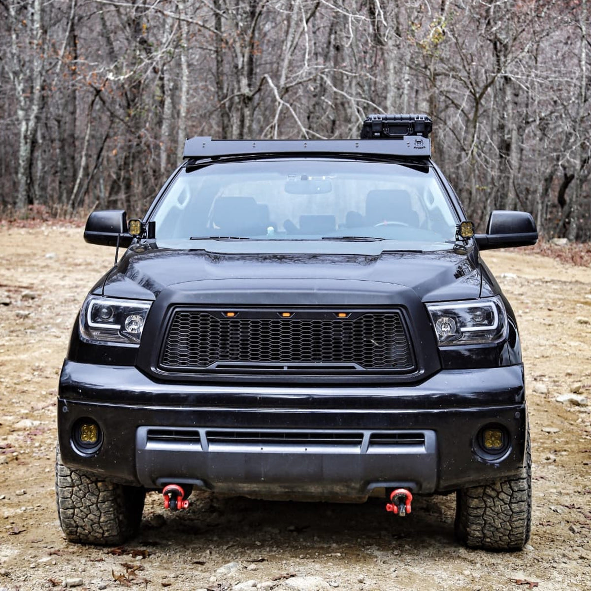 2007-2013 Toyota Tundra/ 2008-2017 Sequoia LED C-Bar Projector Headlights (Jet Black Housing/Clear Lens)