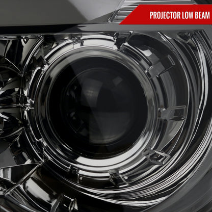 2007-2013 Toyota Tundra/ 2008-2017 Sequoia Switchback Sequential LED C-Bar Projector Headlights (Chrome Housing/Smoked Lens)