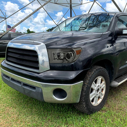 2007-2013 Toyota Tundra/ 2008-2017 Sequoia Switchback Sequential LED C-Bar Projector Headlights (Chrome Housing/Smoked Lens)