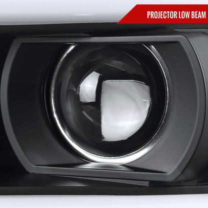 2007-2013 Toyota Tundra/ 2008-2017 Sequoia LED C-Bar Projector Headlights (Black Housing/Clear Lens)