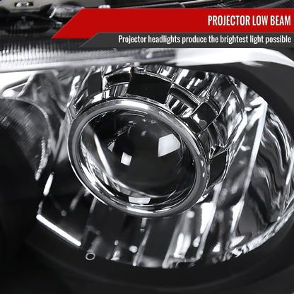 2007-2014 Toyota Tundra/Sequoia Retro Style Projector Headlights (Matte Black Housing/Clear Lens)