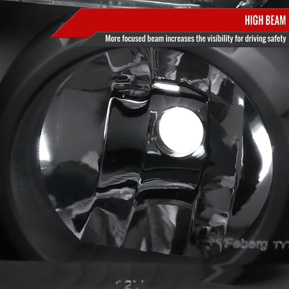 2007-2014 Toyota Tundra/Sequoia Retro Style Projector Headlights (Matte Black Housing/Clear Lens)