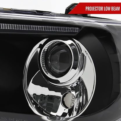 2007-2013 Toyota Tundra/ 2008-2017 Sequoia Single Halo Projector Headlights (Matte Black Housing/Clear Lens)