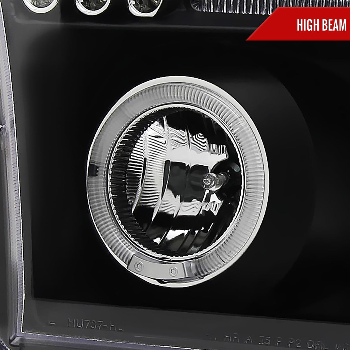 2007-2013 Toyota Tundra/ 2008-2017 Sequoia Single Halo Projector Headlights (Matte Black Housing/Clear Lens)