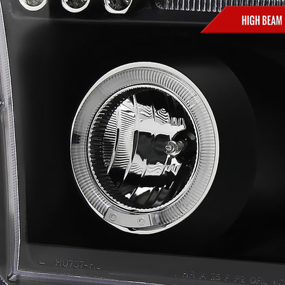 2007-2013 Toyota Tundra/ 2008-2017 Sequoia Single Halo Projector Headlights (Matte Black Housing/Clear Lens)