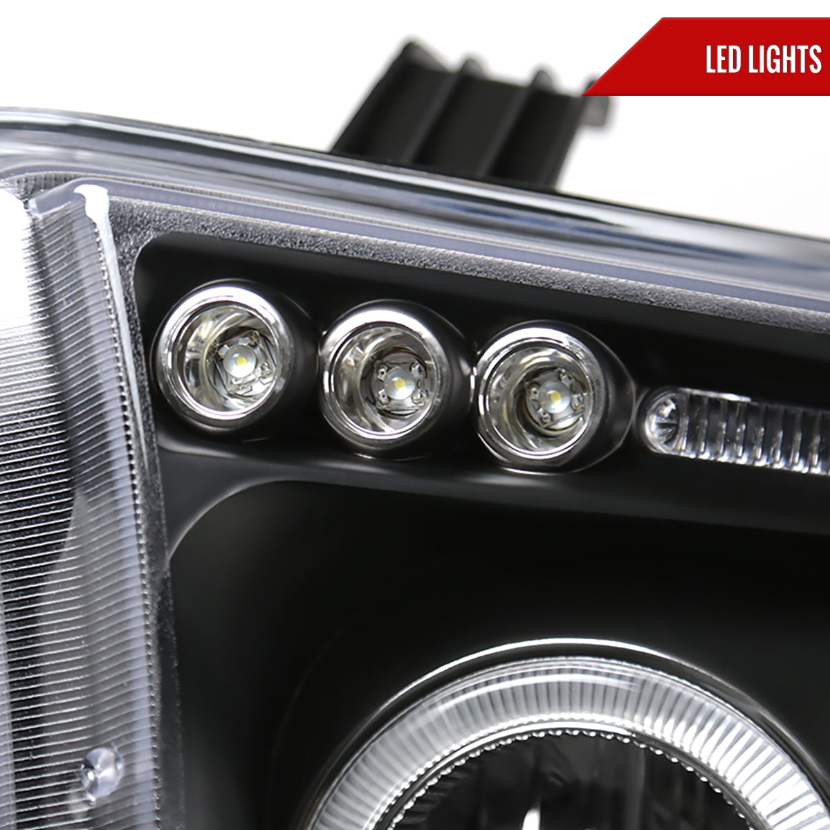 2007-2013 Toyota Tundra/ 2008-2017 Sequoia Single Halo Projector Headlights (Matte Black Housing/Clear Lens)