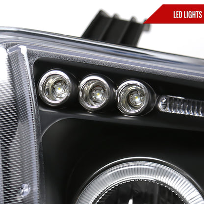 2007-2013 Toyota Tundra/ 2008-2017 Sequoia Single Halo Projector Headlights (Matte Black Housing/Clear Lens)